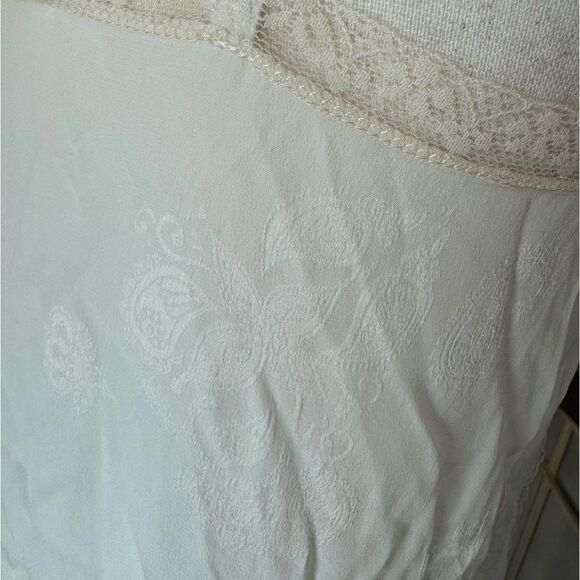 NWT ZADIG & VOLTAIRE  Judo White Clark Jac Paisley Camisole top with Lace sz S - Picture 8 of 16